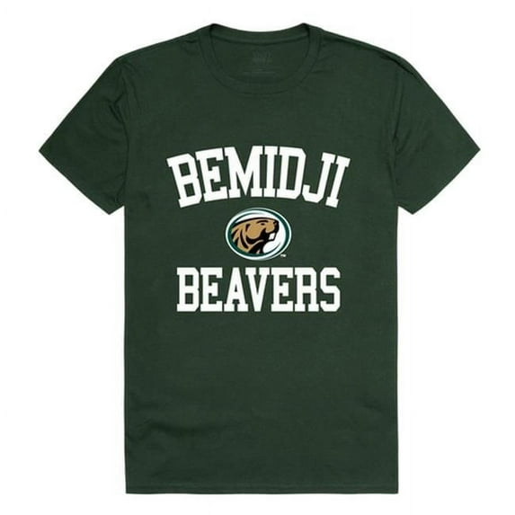 Bemidji State University Men Arch T-Shirt, Forest White - 2XL