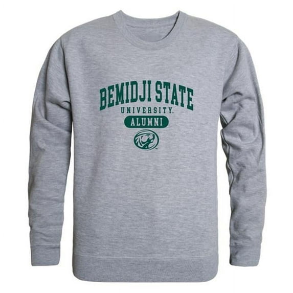 Bemidji State University Mens Alumni Fleece T-Shirt, Heather Gray - Medium