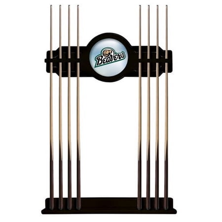 Bemidji State University Solid Wood Cue Rack with a Black Finish