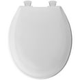 thumbnail image 1 of Bemis 100EC000 Round Plastic Toilet Seat in White with Easy-Clean &amp; Change Hinge, 1 of 2