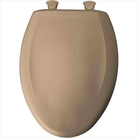 Bemis 1200SLOWT148 Elongated Plastic Toilet Seat Sand Never Loosens Removes for Cleaning Slow Close