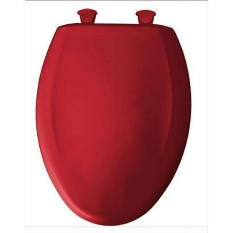 Bemis 1200SLOWT153 Whisper Close Elongated Closed Front Toilet Seat with Cover Red