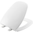 thumbnail image 1 of Bemis 1240200 000 Round Plastic Toilet Seat in White fits Eljer Emblem with Top-Tite Hinge, 1 of 5