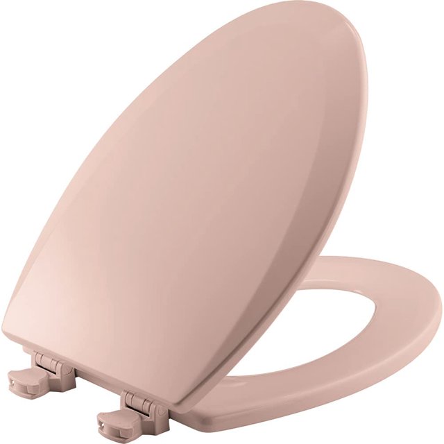 Bemis 1500EC 063 1500EC063 Toilet Seat, 1 Pack Elongated, Pink Seat Elongated