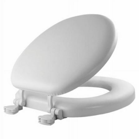 Bemis 15EC 000 White Round Easy Clean Cushioned Toilet Seat
