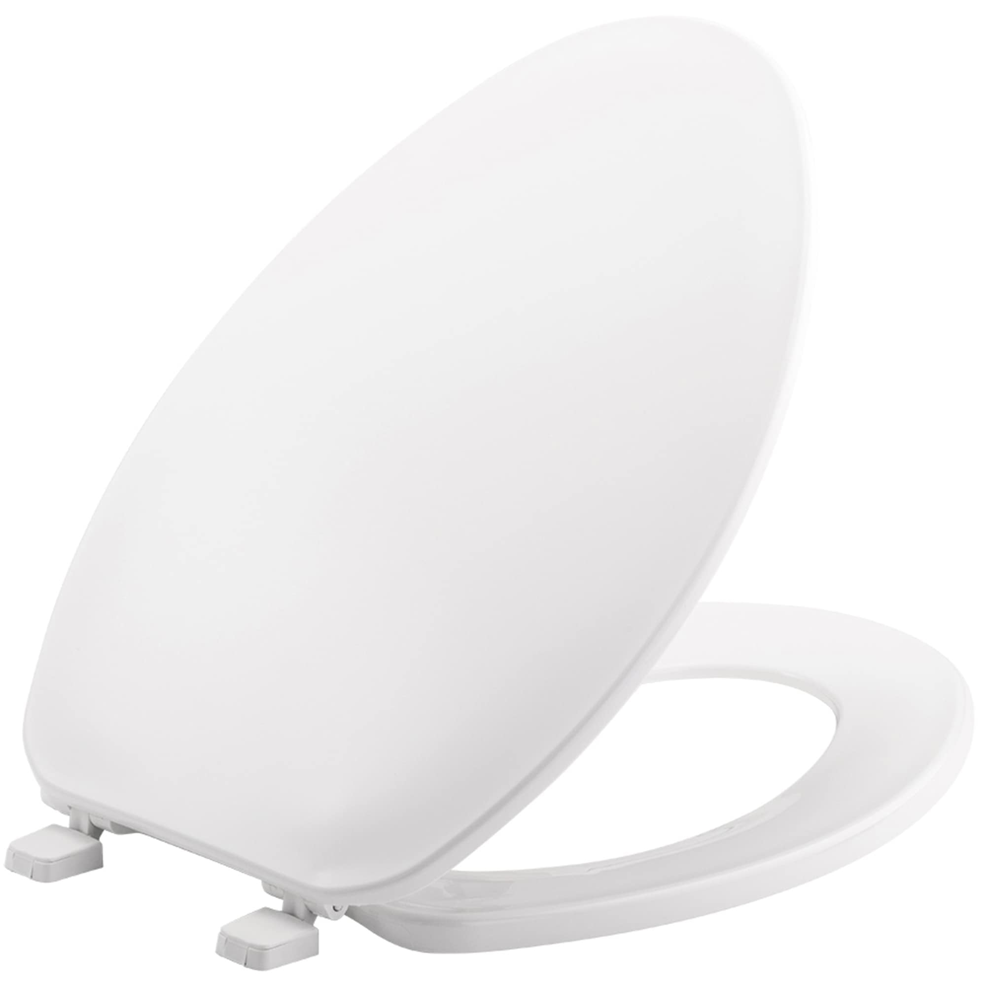 Bemis Elongated White Plastic Closed Front Toilet Seat
