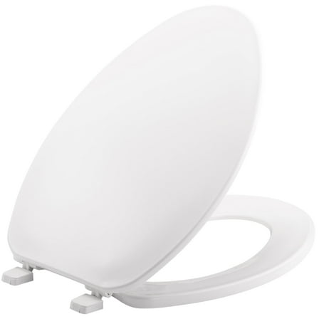 Bemis 170000E longated Closed Front Toilet Seat with Cover in White
