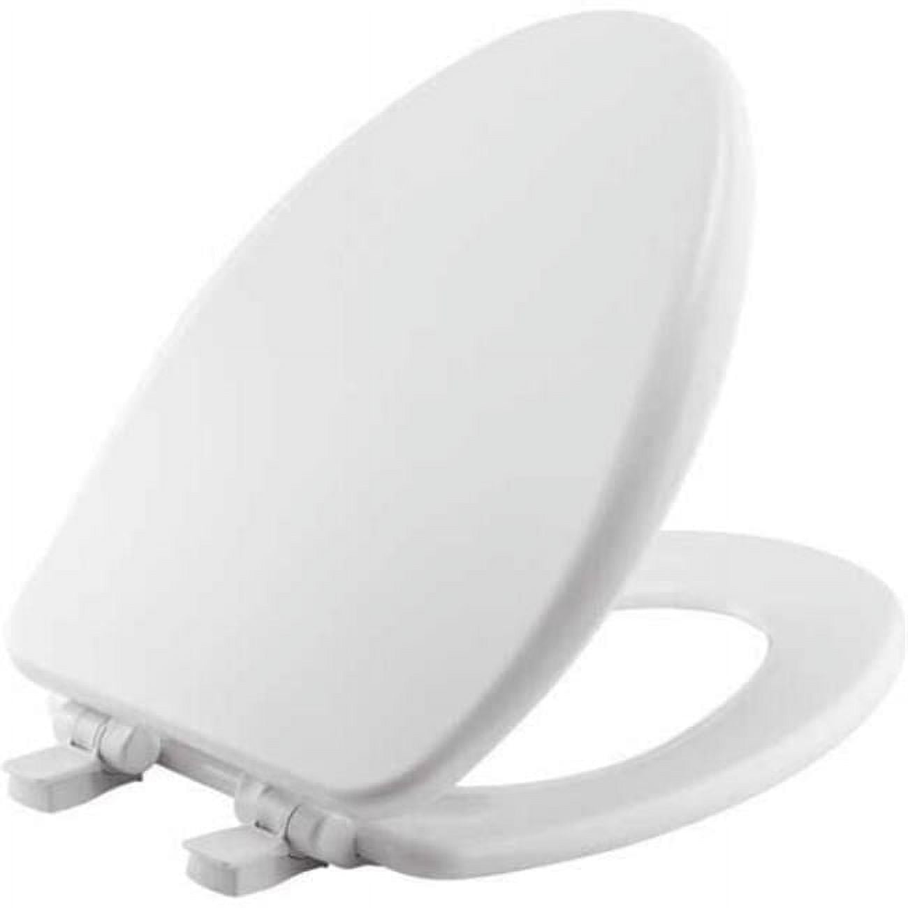 Open Box Bemis 19170PLE4 000 FCE4 Alesio Elongated Enameled Wood Toilet Seat, White