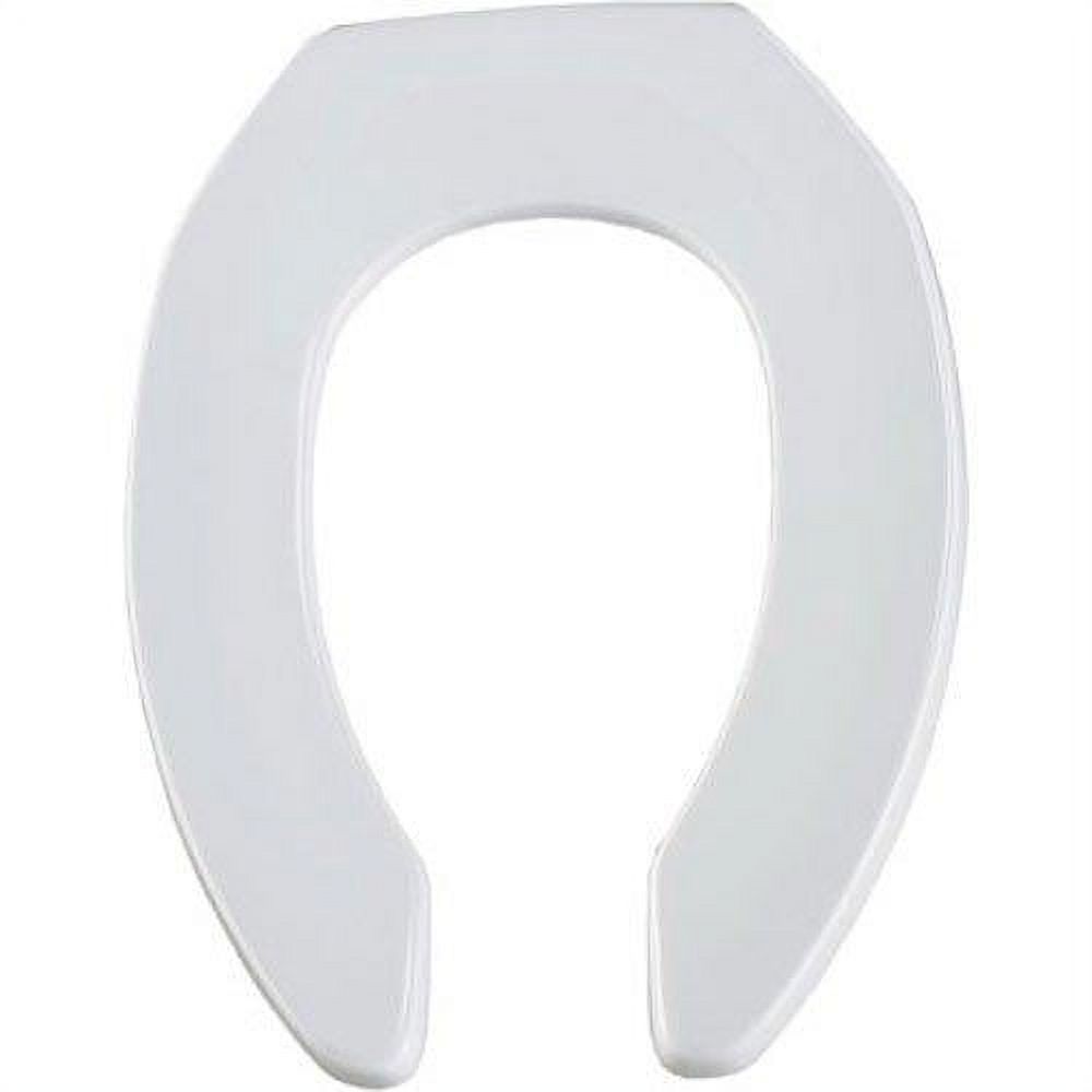 Bemis 1955CT 000 Commercial Plastic Open Front Toilet Seat with STA-TITE Commercial Fastening System, Elongated, White - image 1 of 7