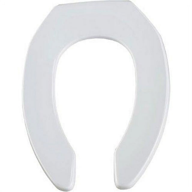 Bemis 1955CT 000 Commercial Plastic Open Front Toilet Seat with STA-TITE Commercial Fastening System, Elongated, White