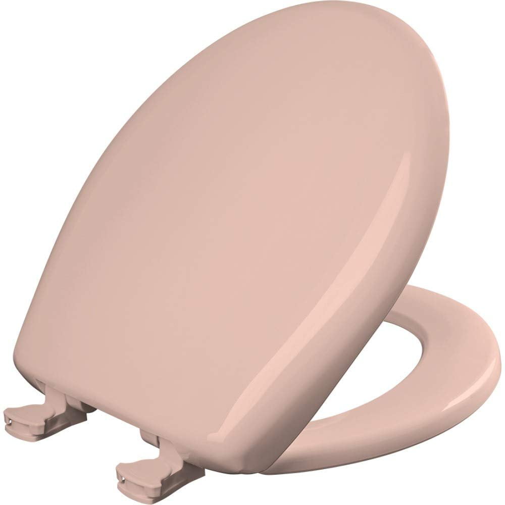Venetian Pink Round Slow-Close Plastic Toilet Seat