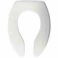 thumbnail image 1 of Bemis 3155C Elongated Commercial Plastic Open Front Toilet Seat - White, 1 of 2