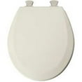 thumbnail image 1 of Bemis 46EC346 Toilet Seat Round Wood - Biscuit, 1 of 5