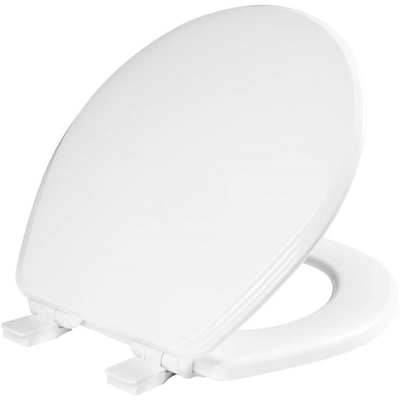 Bemis 600E4000 Round Enameled Wood Toilet Seat, White