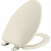 Bemis 7300SLEC 346 Elongated Plastic Toilet Seat in Biscuit with EasyClean and WhisperClose Hinge