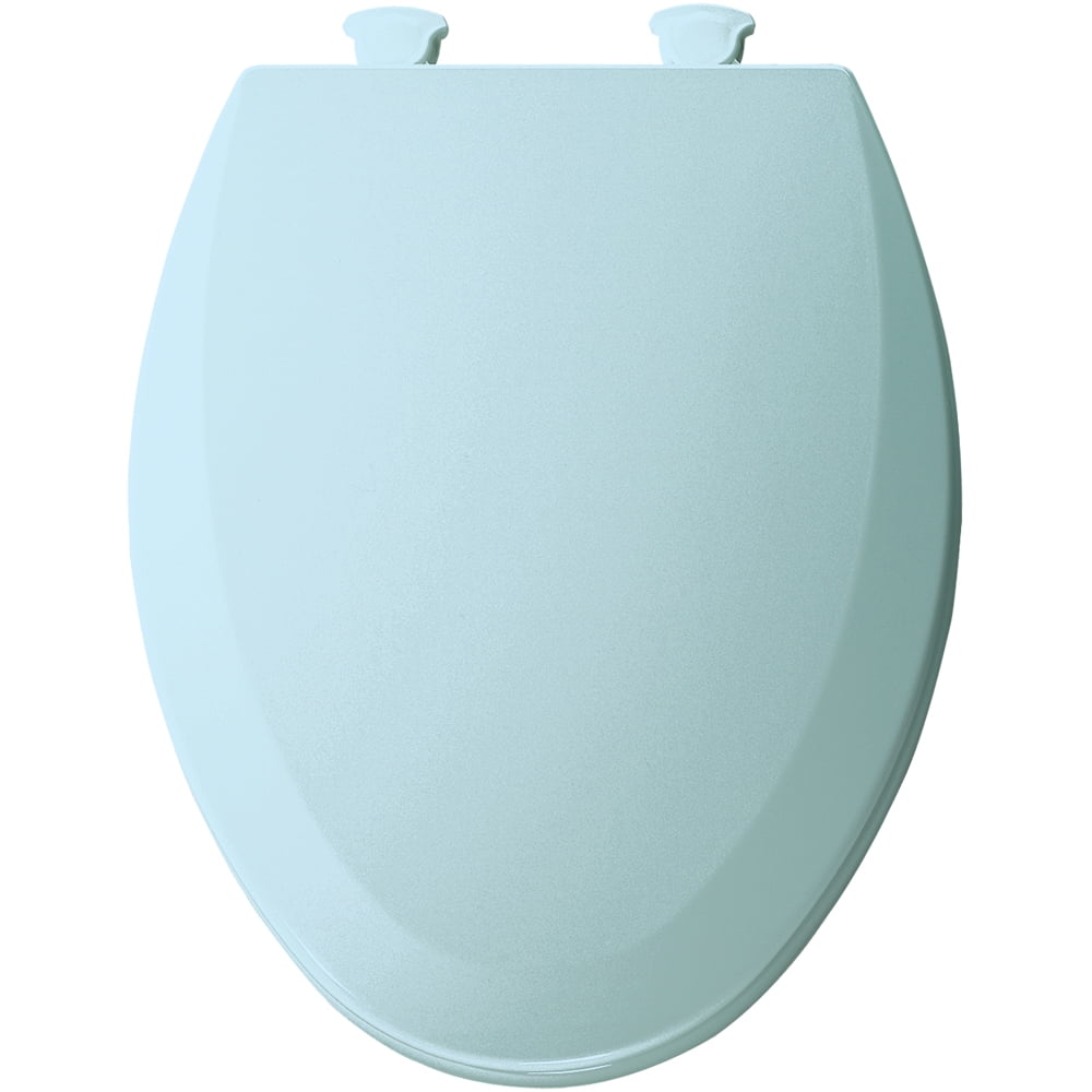 Dresden Blue Enameled Wood Round Toilet Seat