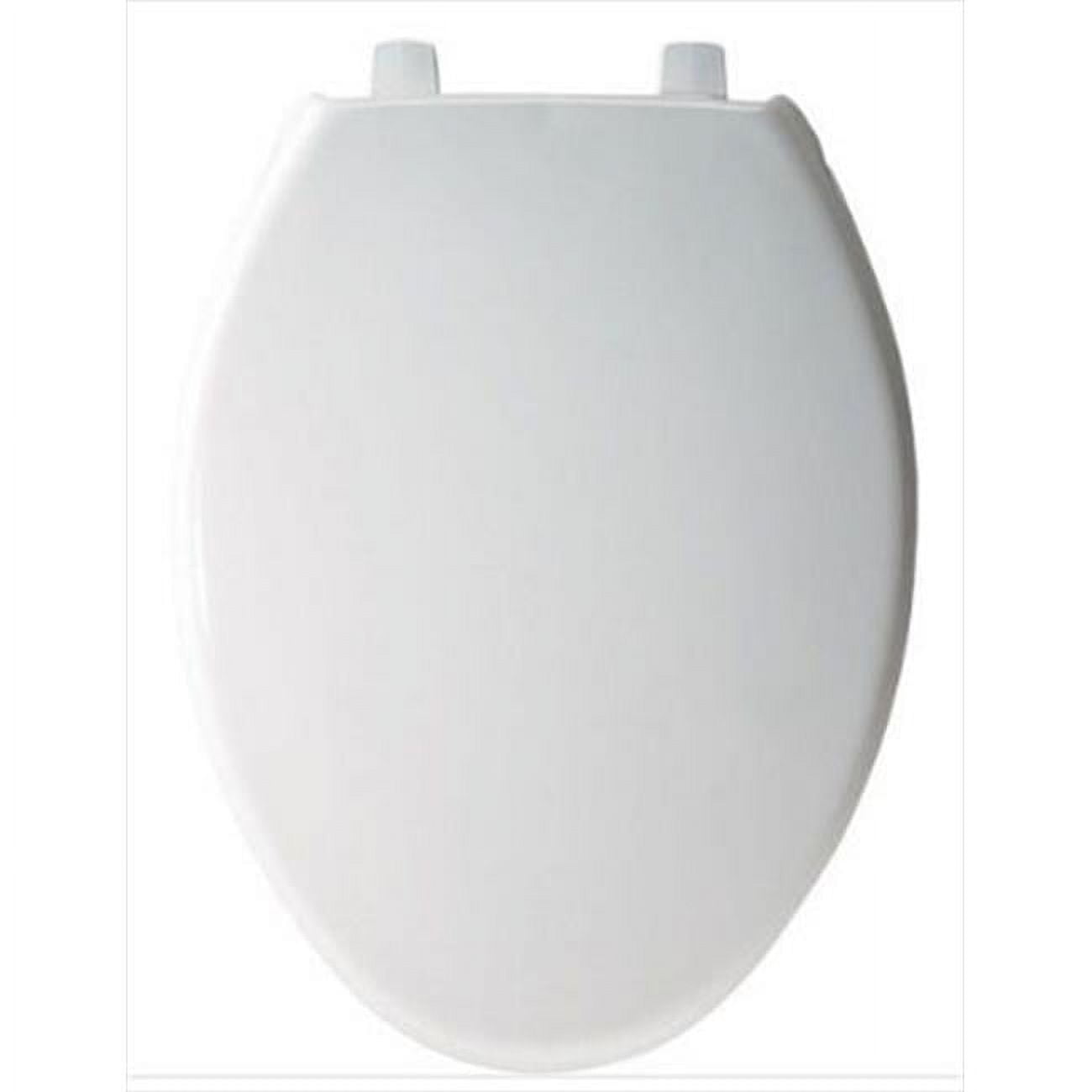 Heavy Duty White Plastic Elongated Toilet Seat with Cover