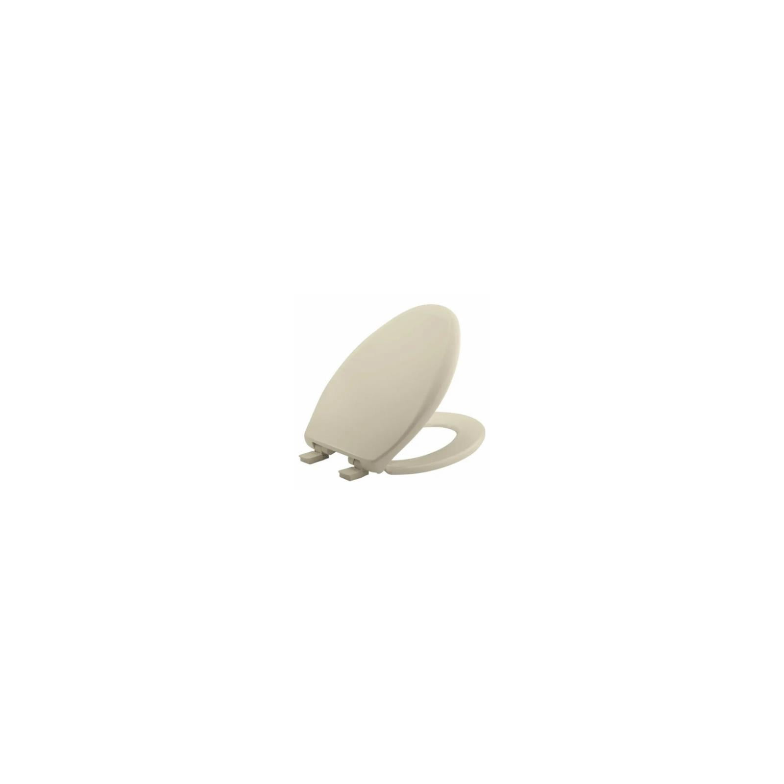 Mayfair By Bemis 7M187SLOW 006 Affinity Elongated Plastic Toilet Seat, Soft Close, Never Loosens, Bone - Quantity 1