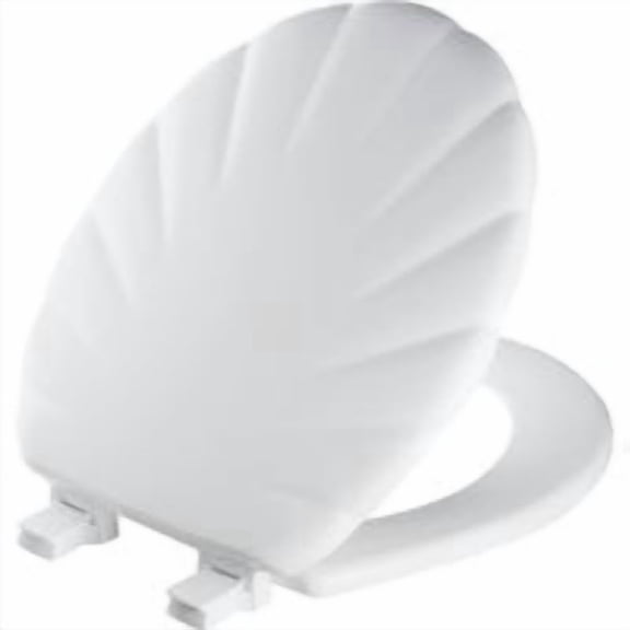 Bemis/Mayfair Mayfair Round Designer Sculptured Shell Wood Toilet Seat - Pack of 4 Contractor Value Pack