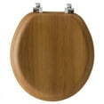 thumbnail image 1 of Bemis Mayfair Round Oak Wood Toilet Seat, 1 of 2