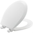 thumbnail image 1 of Bemis Round Enameled Wood Toilet Seat in White with Easy·Clean Hinge, 1 of 2
