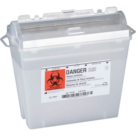 Bemis Sentinel Sharps Container 1.25 gal. Horizontal Entry