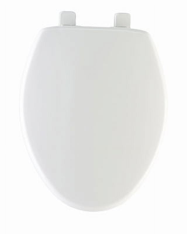 Bemis White Elongated Plastic Toilet Seat Whisper Close Slowly