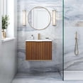 thumbnail image 1 of Bemma V-Tr24swm-S-1 Terra 24" Wall Mounted Single Basin Vanity Set - Walnut / White Quartz, 1 of 7