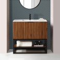 thumbnail image 1 of Bemma V-Tr36sfm-S-1 Terra 36" Free Standing Single Basin Vanity Set - Walnut / Carrara, 1 of 7