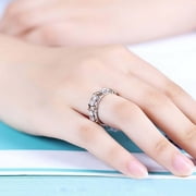 Bemona Zircon Ring With Full Diamond Women'S Ring Fashion Temperament Diamond Jewelry,Birthday/Christmas/Thanksgiving/New Year/Valentine's Day Gift