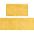thumbnail image 1 of Bemopr Yellow Kitchen Mat, 17" x 47" + 17" x 30", Waterproof (2 Count), 1 of 6