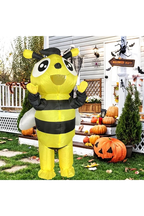 Bumble Bee Inflatable Costume for Adults, Funny Outdoor Fancy Dress Cosplay Outfit