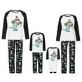 thumbnail image 1 of Bemycutue Christmas Family Pajamas Matching Set Contrast Color Long Sleeve Tops and Dinosaur Print Pants Sleepwear, 1 of 10
