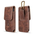 thumbnail image 1 of Bemz Accessory Bundle for AT&T AXIA - Vertical Belt Holster Carrying Case with Card Slots (Brown) with Tempered Glass Screen Protector and Atom Cloth, 1 of 9