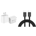 thumbnail image 1 of Bemz Charger Bundle for Sharp Rouvo V (Verizon) - 18W Dual-Port Wall Charger (High Powered Fast Charging USB-C Power Delivery/USB-A Quick Charge 3.0) and USB C to USB C Cable (3.3 Feet), 1 of 9