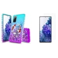 thumbnail image 1 of Bemz Liquid Quicksand Case for Samsung Galaxy S20 FE (with 2 Pack of Tempered Glass Screen Protectors and Touch Tool) - Koi Fish (Teal/Purple), 1 of 9