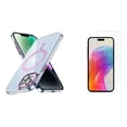 thumbnail image 1 of Bemz Magnetic Case for iPhone 15 Plus with Camera Lens Protection (Compatible with MagSafe) Shockproof Reinforced Air Corner Transparent Cover, Tempered Glass Screen Protector (Magenta Pink), 1 of 8