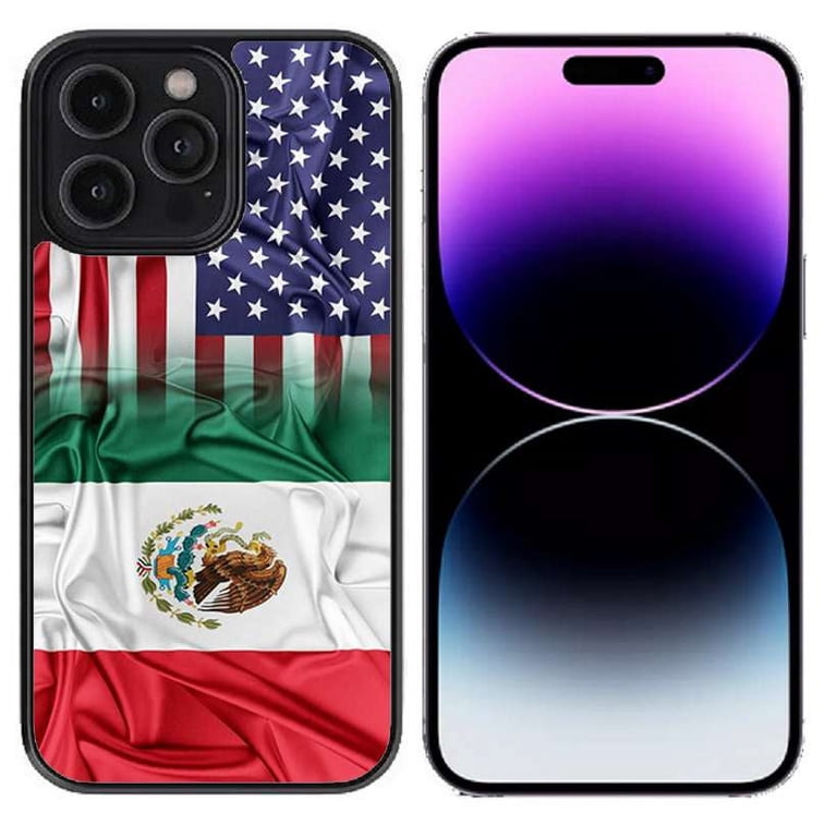 Bemz Phone Case for iPhone 15 Pro Max, Lightweight Shockproof Scratch Resistant  UV Print Protective TPU Cover (Mexican American Flag) - Walmart.com