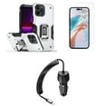 thumbnail image 1 of Bemz Phone Case for iPhone 15 Plus with Camera Protection Heavy Duty Magnetic Kickstand Cover, Glass Screen Protector, 40W Car Charger (USB-C Port) - 5 Foot (Lunar Silver), 1 of 9