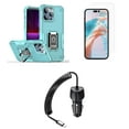thumbnail image 1 of Bemz Phone Case for iPhone 15 Pro Max with Camera Protection Heavy Duty Magnetic Kickstand Cover, Glass Screen Protector, 40W Car Charger (USB-C Port) - 5 Foot (Mint Teal), 1 of 9