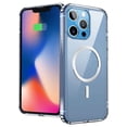 thumbnail image 1 of Bemz Phone Case for iPhone 15 Pro Max with Magnetic Charging Ring (MagSafe Compatible) Slim Shock Absorbent Durable Silicone Armor Bumper Cover (Clear), 1 of 7