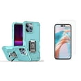 thumbnail image 1 of Bemz Phone Case for iPhone 15 with Tempered Glass Screen Protector, Camera Protection Heavy Duty Shockproof Protection Magnetic Mount Stand Cover (Mint Teal), 1 of 6