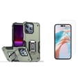 thumbnail image 1 of Bemz Phone Case for iPhone 15 with Tempered Glass Screen Protector, Camera Protection Heavy Duty Shockproof Protection Magnetic Mount Stand Cover (Sage Green), 1 of 6