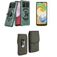 thumbnail image 1 of Bemz Shield Armor Case for Galaxy A14 5G with Durable Shockproof Impact Resistant Protective Cover with Glass Screen Protector and Vertical Rugged Nylon Belt Holster Pouch (Midnight Green), 1 of 9