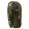 thumbnail image 1 of Bemz Tactical Pouch for Samsung Galaxy A15 5G (600D Water Resistant Nylon Material EDC MOLLE Holster Carrying Travel Bag Case) - Jungle Green Camo, 1 of 8