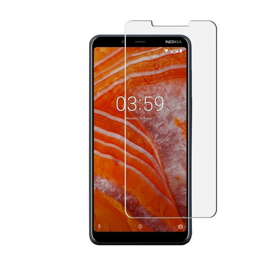 Bemz Tempered Glass Screen Protector and Atom Cloth for Nokia 3.1 Plus (Cricket Version)
