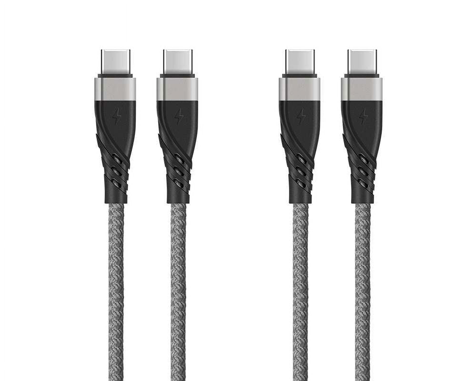 Bemz USB C Cable, Heavy Duty USB C to USB C Cable (2 Pack, 3 Feet), 60W