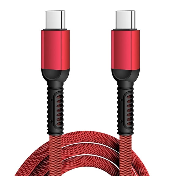 Bemz USB C Cable, Heavy Duty USB C to USB C Cable (6 Feet), 30W Power Delivery Charger Cable for AT&T Vista- Red
