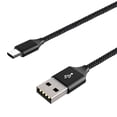 thumbnail image 1 of Bemz USB Cable Compatible with Moto G Power, G Pure, Edge, G100, G Stylus 5G, One 5G Ace, G Play, G Fast, Heavy Duty Nylon Braided USB Type-C (USB-C to USB-A) Cable - 6.5 Feet (2 Meters) - Black, 1 of 6