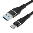 thumbnail image 1 of Bemz USB Cable Compatible with Motorola Moto G Stylus 5G 2023 - Heavy Duty Rugged Nylon Fast Charging Data Transfer (Type-C to Type-A) USB-C to USB-A Cable - 3.3 Feet - Black, 1 of 7